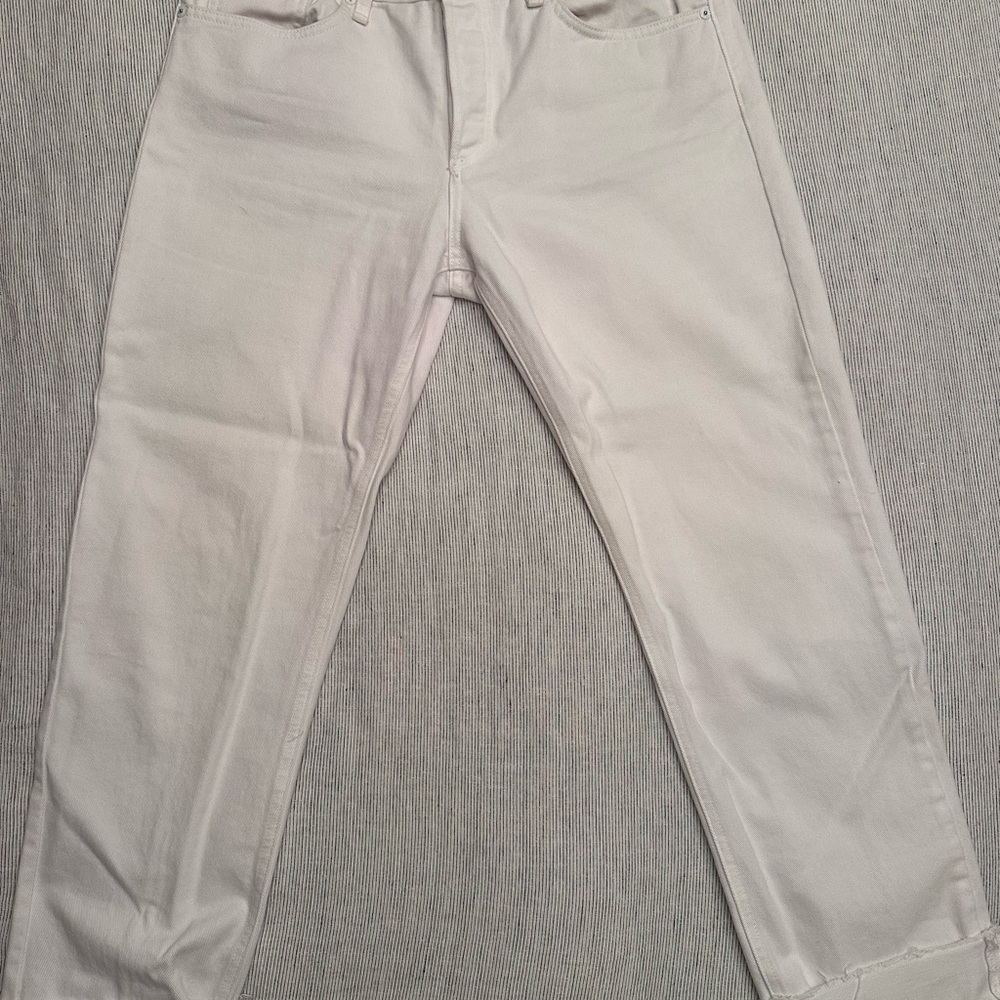 NWOT rag & bone boyfriend mid rise white jeans - sz 29